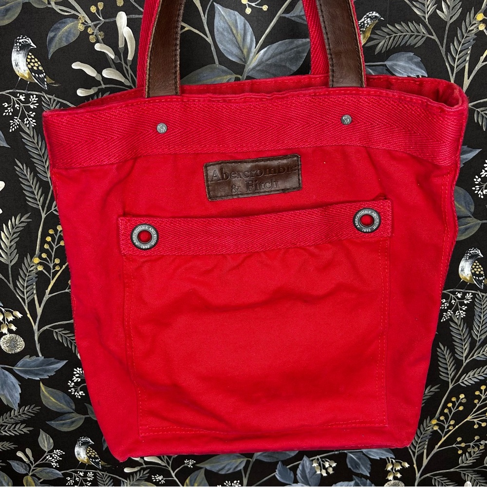 Abercrombie & Fitch Red Tote Bag